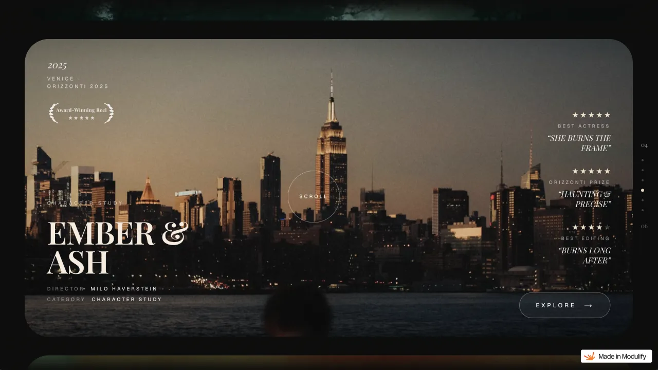 Cinema Reel template preview