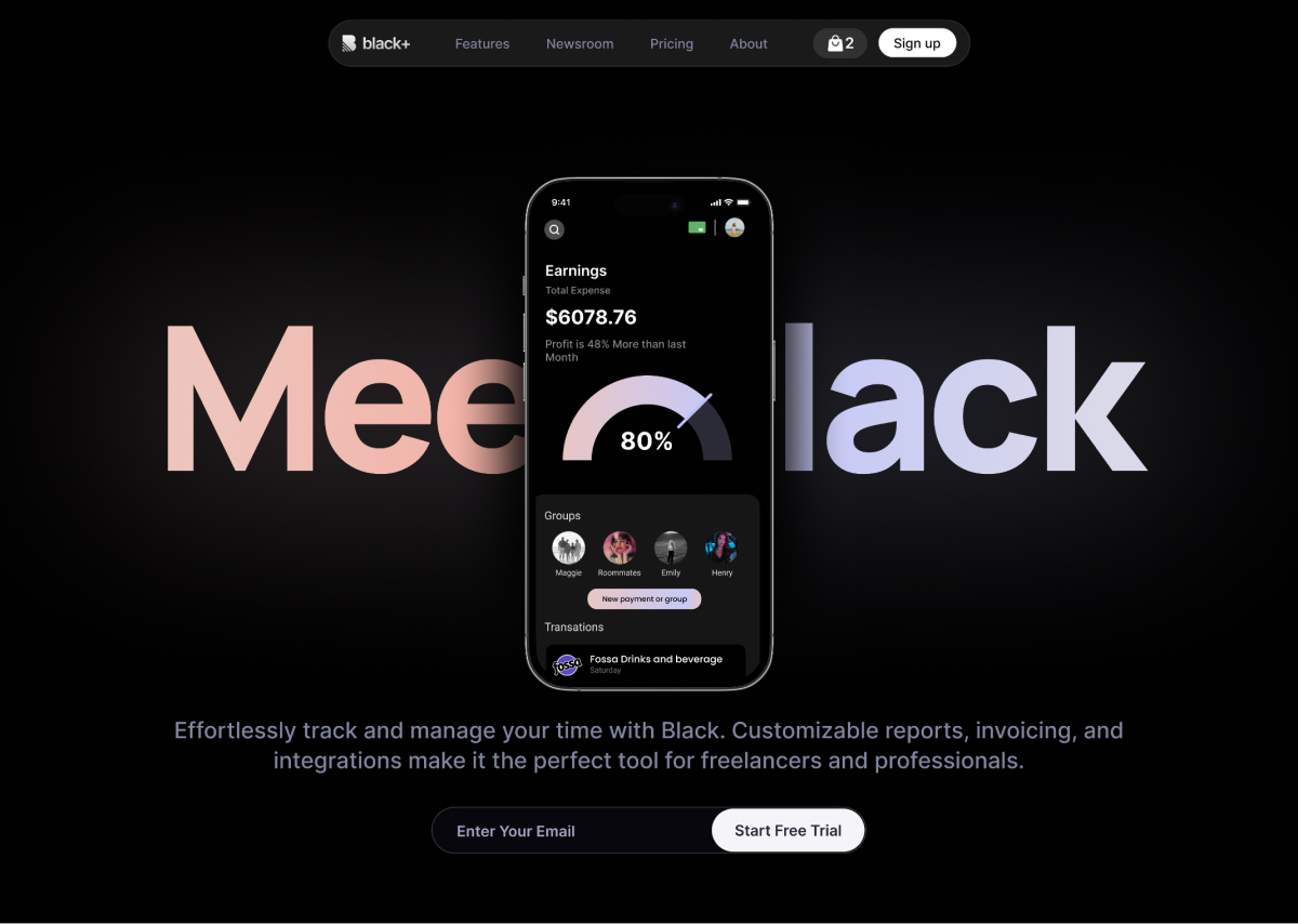 Landing page built with Modulify